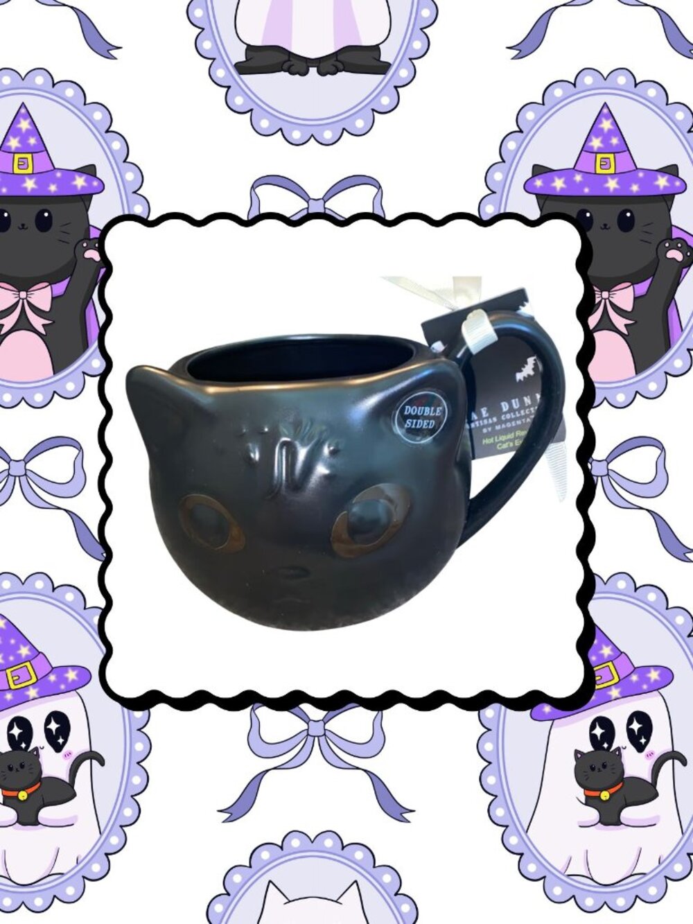Rae Dunn Black Cat Vibes Mug